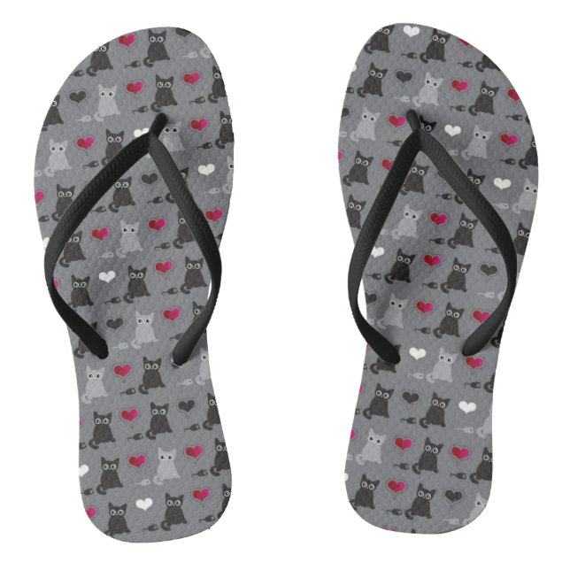 kitten and mice pattern flip flops (Footbed)