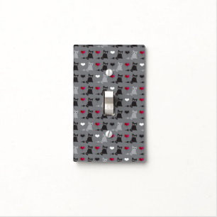 kitten and mice pattern light switch cover
