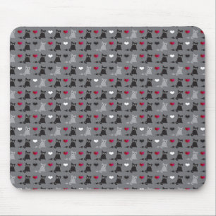 kitten and mice pattern mouse pad