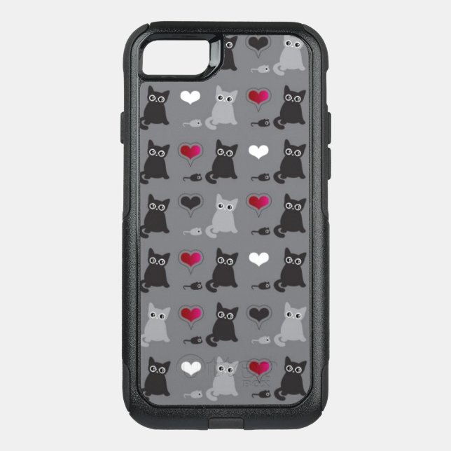 kitten and mice pattern otterbox iPhone case (Back)