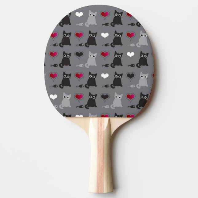 kitten and mice pattern Ping-Pong paddle (Front)