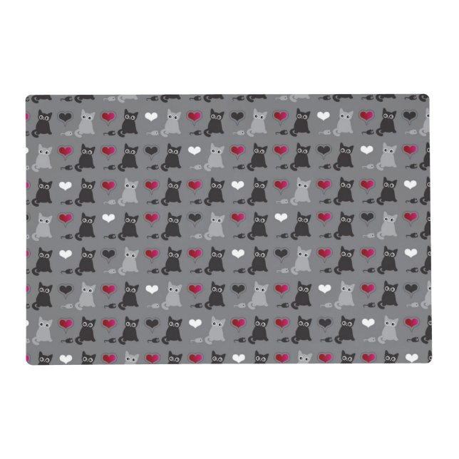 kitten and mice pattern placemat (Front)