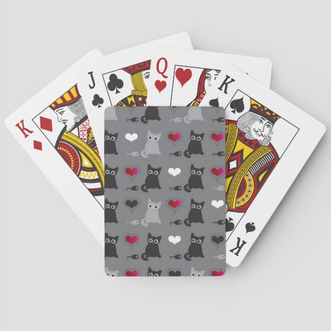 kitten and mice pattern poker cards (Back)