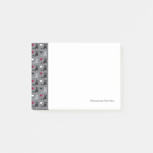 kitten and mice pattern post-it notes (Front)
