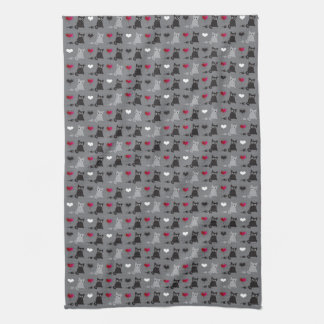 kitten and mice pattern towel