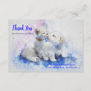 Kitten and Puppy Veterinary Thank You Cards