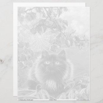 Kitten And Spiderweb Grayscale Coloring Page by michaelinemcdonald at Zazzle