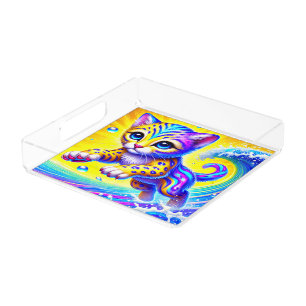 Kitten Art Acrylic Tray