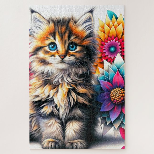 Kitten Art Jigsaw Puzzle (Vertical)