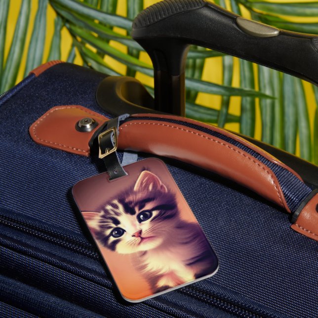 Kitten Art Luggage Tag (Front Insitu 1)