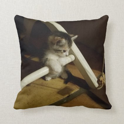 Kitten at Play #1 Throw Pillow