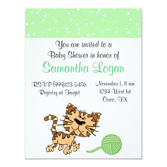 Kitten Baby Shower Invitation