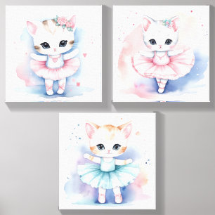 Kitten Ballerinas Photo Tiles Canvas Photo Tile