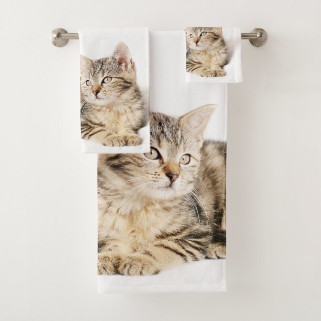 Kitten Bathroom Towel Set (Insitu)