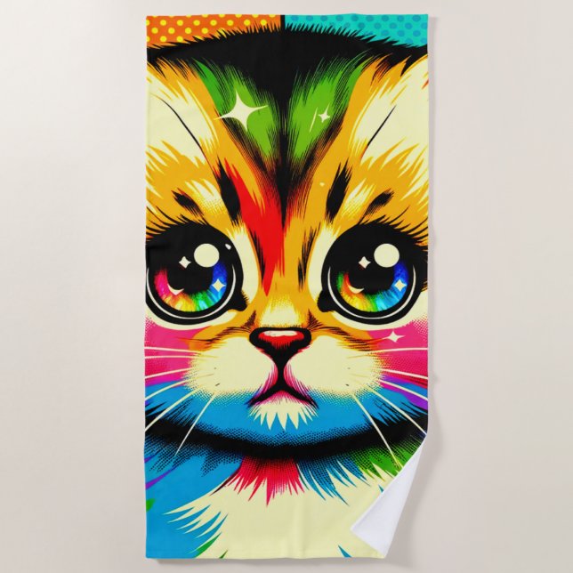 Kitten Beach Towel (Front)