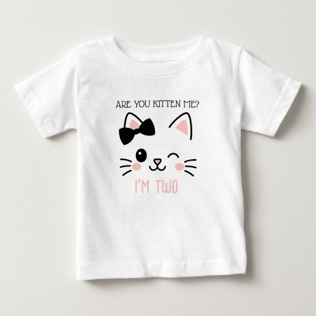 Kitten Birthday Custom T-Shirt Toddler (Front)