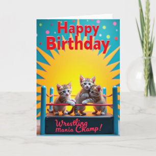 Kitten Birthday Mania Champ Card