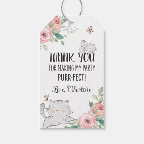 Kitten Birthday Party Favor Tag Purrfect Favor Tag