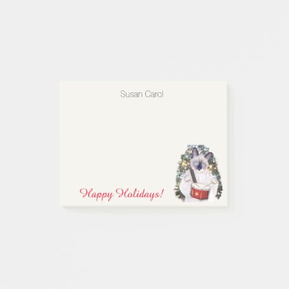 Kitten Carol Christmas Personalized Post It Post-it Notes