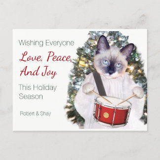 Kitten Carol Christmas Postcard