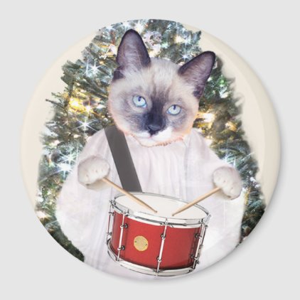 Kitten Carol Holiday Magnet