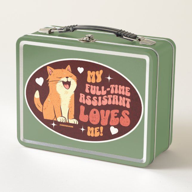 KITTEN CARTOON METAL LUNCH BOX (Front)