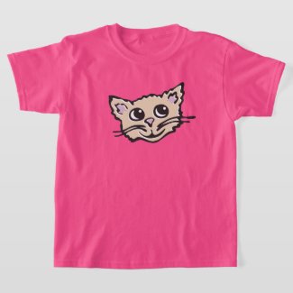 Kitten / cat face cute happy graphic t-shirt