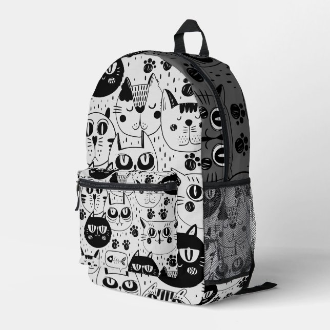Kitten Cat Faces Backpack (Back Corner Right)