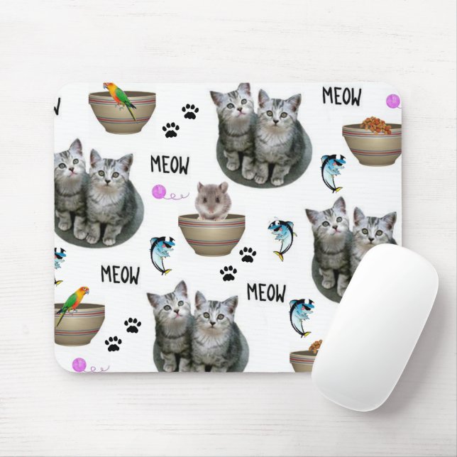 Kitten Cat Meow Mouse Pad! Mouse Pad (With Mouse)