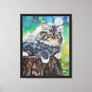 Kitten Cat Painting Canvas Print