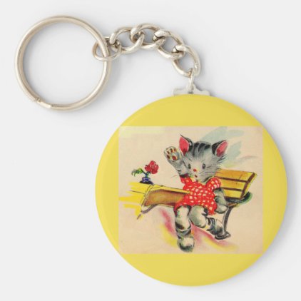 kitten cat student keychain