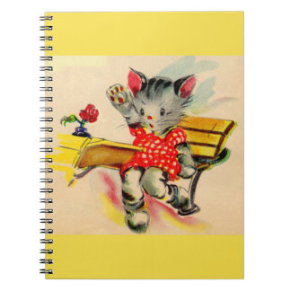 kitten cat student notebook