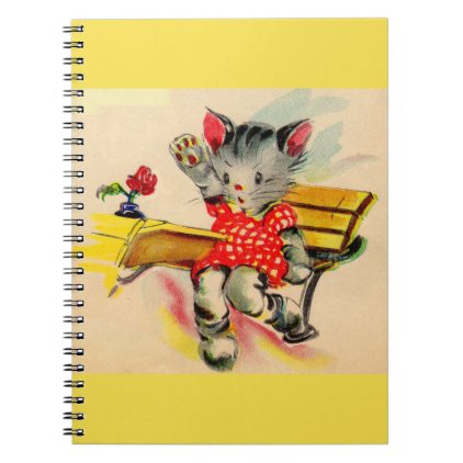 kitten cat student notebook