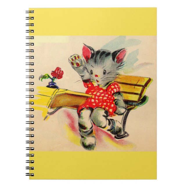 kitten cat student notebook (Front)