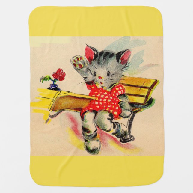 kitten cat student receiving blanket (Front)