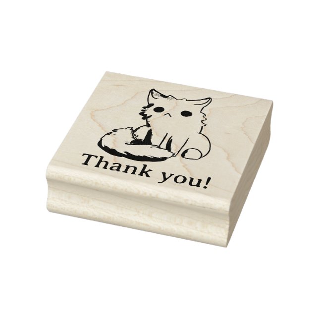 Kitten, Cat, thank you! Rubber Stamp (Stamp)