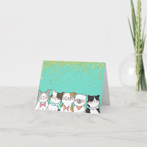 Kitten Celebration Party Invitation Greeting Card 