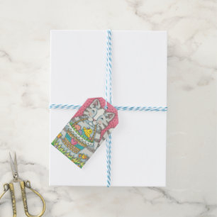 KITTEN, CHICK EASTER EGG BASKET HOLIDAY GIFT TAGS