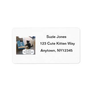 Kitten Christmas Surprise Label