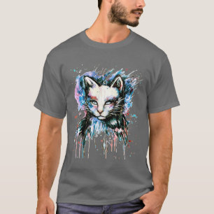 Kitten Colorful Art Gifts for Cat Lovers Cat Dad C T-Shirt