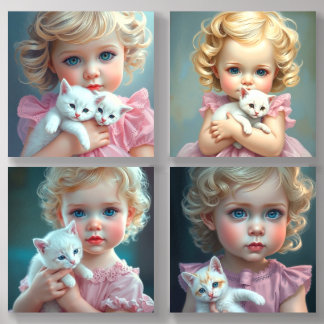 Kitten Cuddles Acrylic Photo Tile