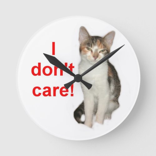 Kitten Doesnt Care Round Clock