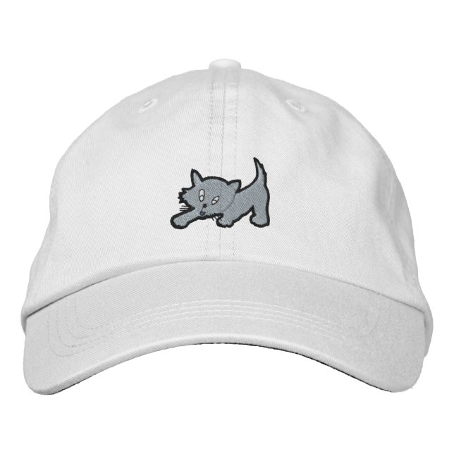 Kitten Embroidery Gift Embroidered Baseball Cap (Front)