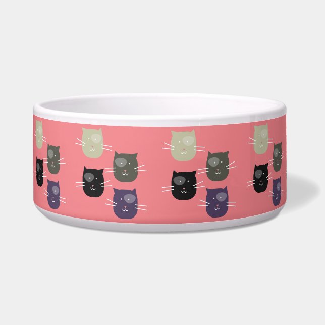 Kitten Face Pattern Any Color  Bowl (Front)