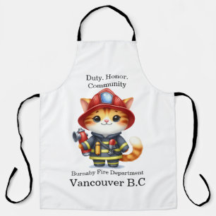 Kitten firefighter ready for action! apron