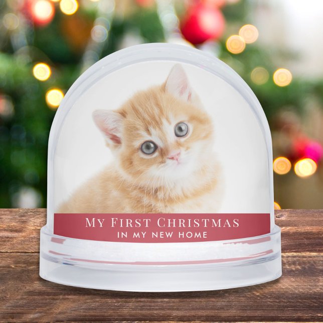 Kitten First Christmas Photo Snow Globe (Creator Uploaded)