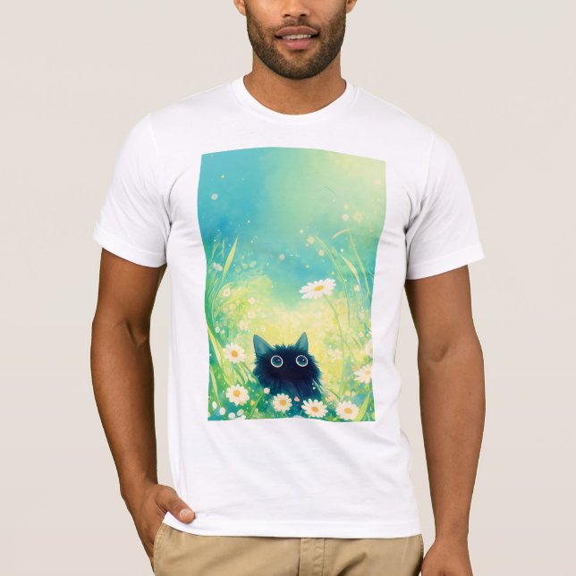 Kitten Flower Retreat T-Shirt (Front)