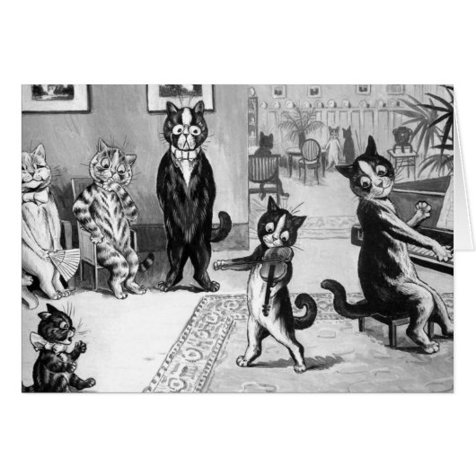 Kitten Giving a Recital Cards (Front Horizontal)