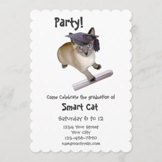 Kitten Graduation Party Invitation