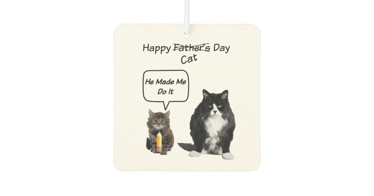 Kitten Grumpy  Cat  Father s Day Car Air  Freshener  